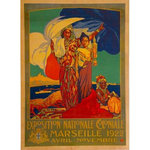 Affiche Exposition Coloniale Marseille 1902 on Productcaster.