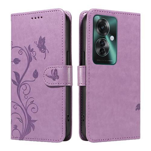 Flip Étui Pour Oppo F25 Pro 5g Cuir De Haute Qualité Papillon En Re... on Productcaster.