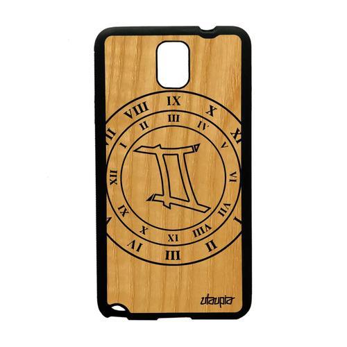 Coque En Bois Note 3 Silicone Signe Astrologique Gemeaux Symbole Sa... on Productcaster.