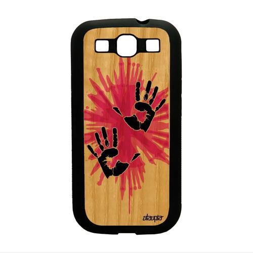 Coque Silicone Samsung Galaxy S3 En Bois Main Deux Empreinte Case M... on Productcaster.