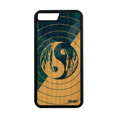 Coque En Bois Pour Iphone 7 Plus Silicone Yin Et Yang Smartphone Ar... on Productcaster.