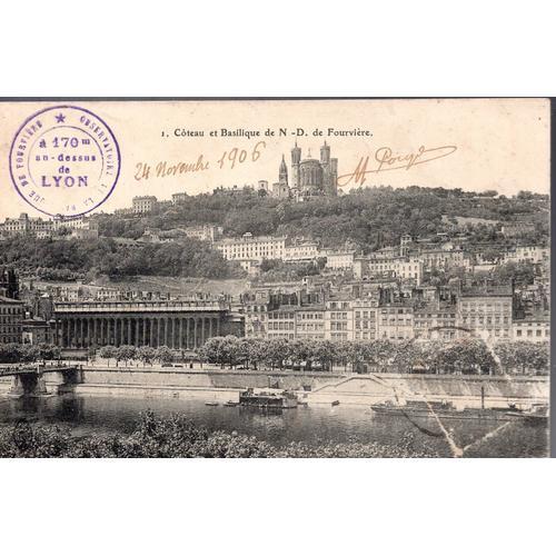 Carte Postale De Lyon (Rhône) Coteau Et Basilique De Notre-Dame De ... on Productcaster.