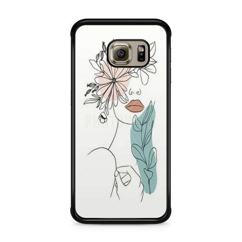 Coque Pour Samsung Galaxy S6 Line Art Drawing Bébé Amour Animaux Wo... on Productcaster.