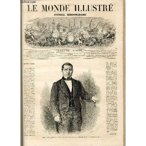 Le Monde Illustre N°270 Benito Juarez, Présient De La République Me... on Productcaster.