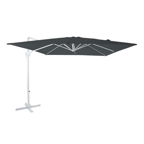 Axi Nima Parasol Déporté Blanc/Taupe - Parasol Déporté Rectangulair... on Productcaster.