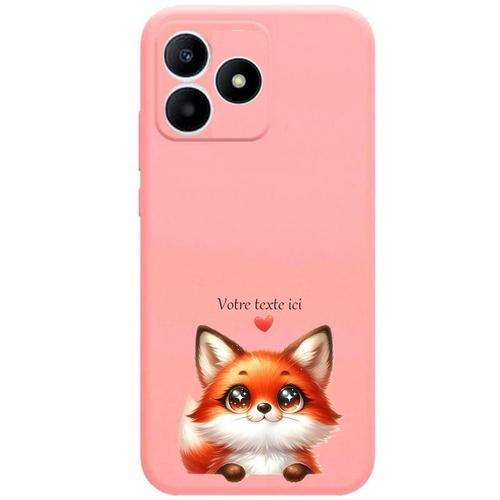 Coque Rose Pour Realme C51 Renard Fox Renard Coeur on Productcaster.