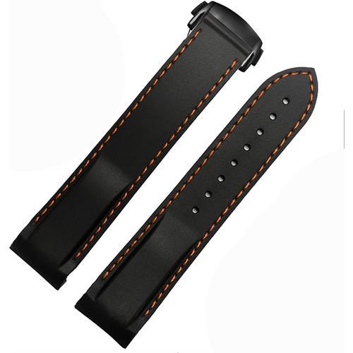 Bracelet de montre en silicone avec extrémité incurvée pour Omega S... on Productcaster.