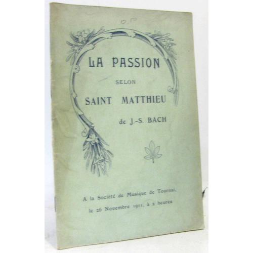 La Passion Selon Saint Matthieu on Productcaster.