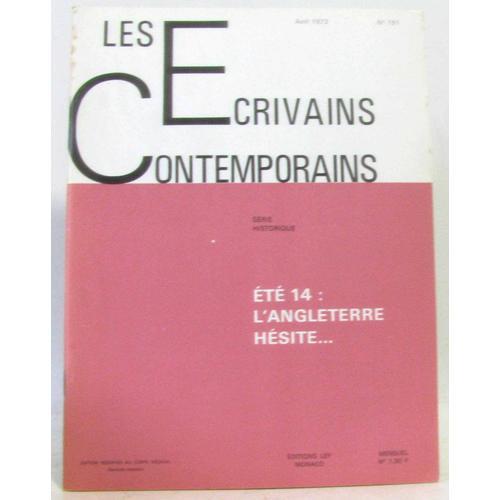 Les Écrivains Contemporains N°191 Eté 14: L'Angleterre Hésite. on Productcaster.