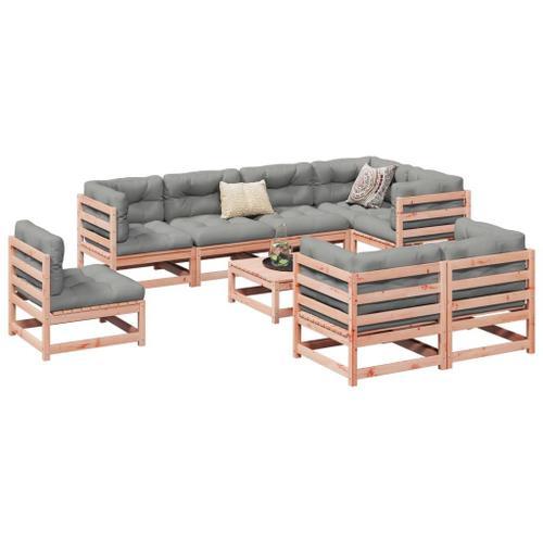 Vidaxl Salon De Jardin 9 Pcs Bois Massif Sapin De Douglas on Productcaster.