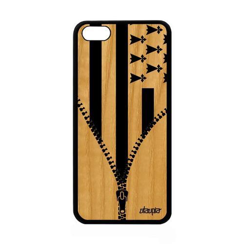 Coque Pour Iphone 5c Bois Silicone Drapeau Bretagne Breton Football... on Productcaster.