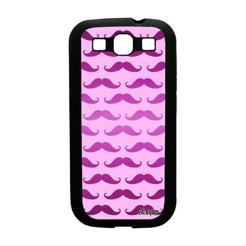 Coque Galaxy S3 Silicone Moustache Rose Etui Swag Metal A Made In F... on Productcaster.