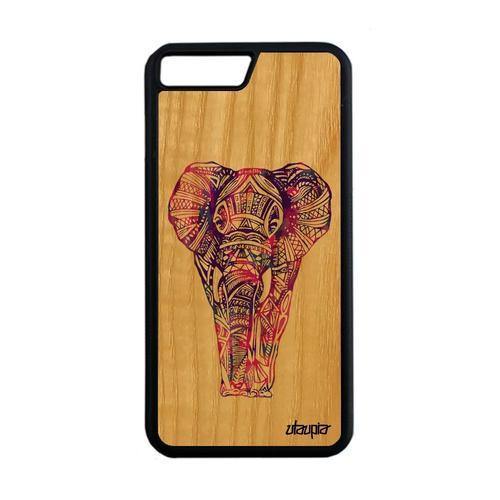 Coque Pour Iphone 8 Plus En Bois Silicone Elephant Violet Animaux E... on Productcaster.