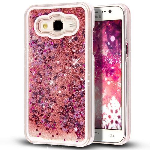 Coque Case Samsung Galaxy J3 2016 Liquide Rose Etoiles Pink Silicon... on Productcaster.