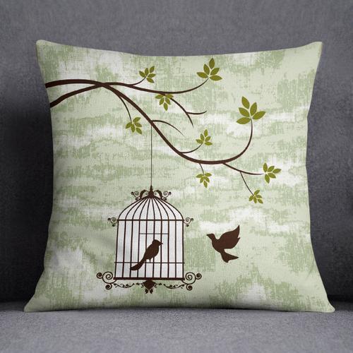 S4sassy Cage À Oiseaux Impression Couverture Décorative Coussin De ... on Productcaster.