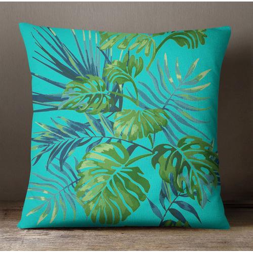 S4sassy Cas Housse De Coussin De Satin Décoratif Feuillage Tropical... on Productcaster.