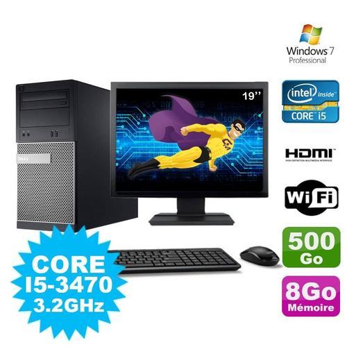 Lot PC Tour DELL 3010 MT I5-3470 Graveur 8Go 500Go HDMI Wifi W7 + E... (Reconditionné) on Productcaster.