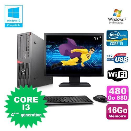 Lot PC Fujitsu E720 E85+ I3-4130 3.4GHz 16Go 480Go Graveur WIFI W7 ... (Reconditionné) on Productcaster.