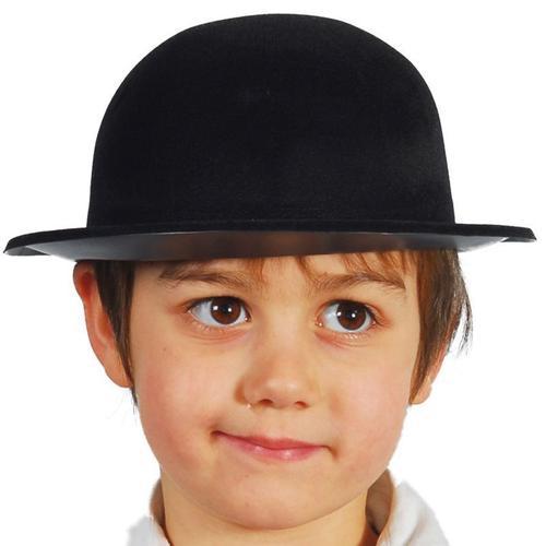 Chapeau Melon Floqué Noir Enfant on Productcaster.