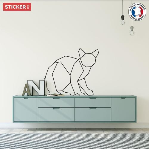 Sticker Chat Origami Classic M (Largeur 58cm, Hauteur 57,5cm) on Productcaster.