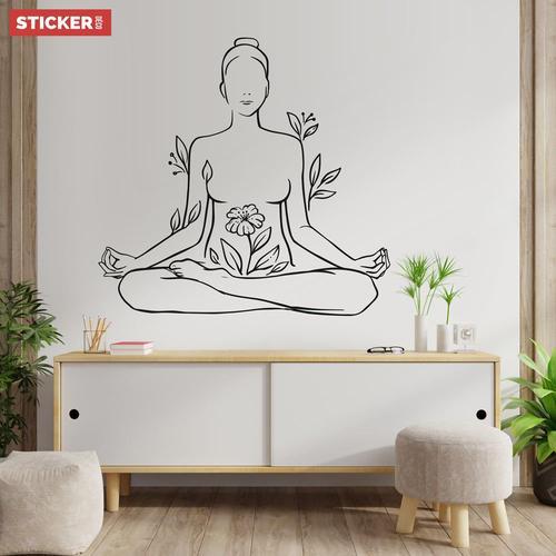 Sticker Paix Yoga M (Largeur 58cm, Hauteur 55cm) on Productcaster.