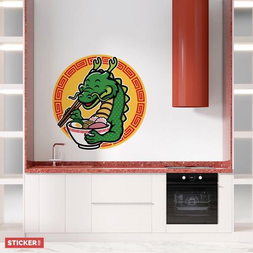 Sticker Ramen Dragon XXL (Hauteur 130cm, Largeur 128cm) on Productcaster.