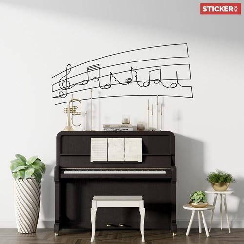 Sticker Note De Musique M (Largeur 90cm, Hauteur 39cm) on Productcaster.