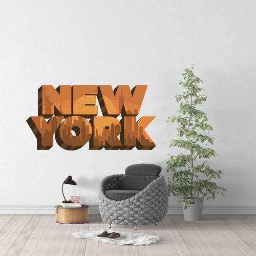 Sticker New York City S (Largeur 60cm, Hauteur 30cm) on Productcaster.