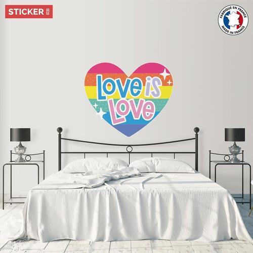 Sticker Coeur Love Is Love XL (Largeur 98cm, Hauteur 82cm) on Productcaster.