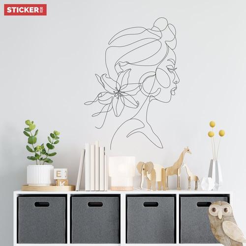 Sticker Femme Dessin au Trait M (Hauteur 58cm, Largeur 42cm) on Productcaster.