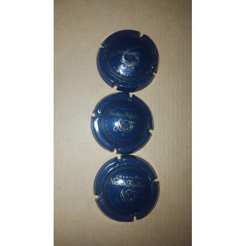 Lot De 3 Capsules De Champagne Nicolas Feuillatte Bleu Et Or on Productcaster.