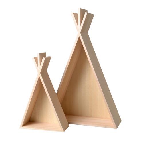 Étagère En Bois Tipi 2 Pièces - Artémio on Productcaster.