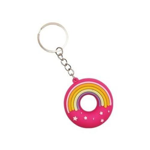 PORTE-CLÉS PENDENTIF DONUT ARC-EN-CIEL ROSE YSK1891 on Productcaster.