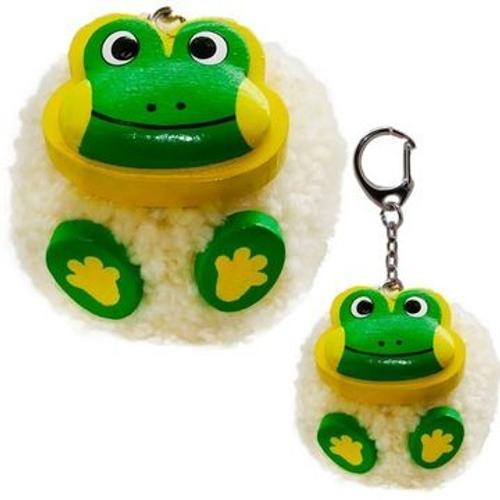 Porte-clés GRENOUILLE pendentif POMPON YSK3391 on Productcaster.