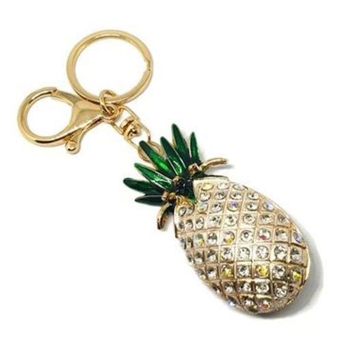 PORTE-CLÉS ANANAS fruit anasek cristaux blanc YSK5575 on Productcaster.