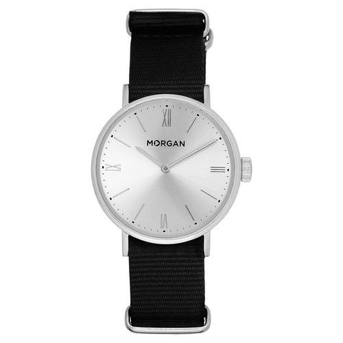 Jouailla - Montre Morgan Boîtier Métal Chromé Et Bracelet Nato Noir... on Productcaster.