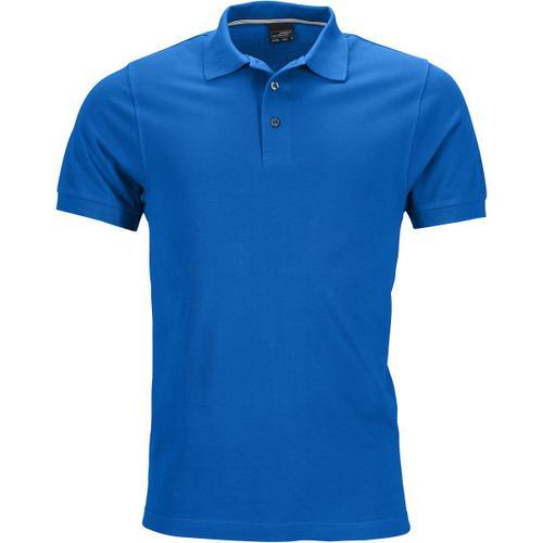 Polo Homme Manches Courtes Jn708 - Bleu Royal on Productcaster.