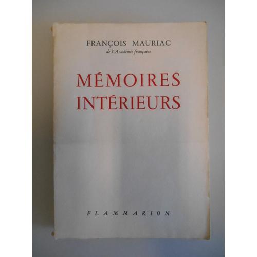 Mémoires Intérieurs / 1959 / Mauriac, François / Réf46675 on Productcaster.