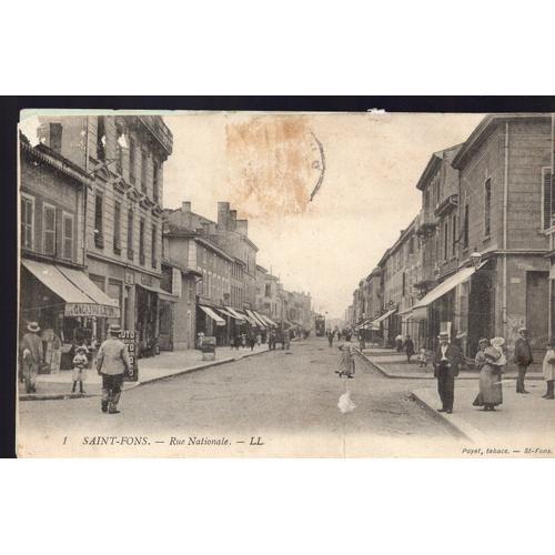 Carte Postale De Saint-Fons (Rhône) Rue Nationale on Productcaster.