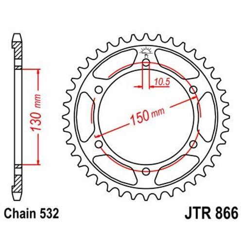 Jt 866 Couronne En Acier Avec 46 Dents on Productcaster.