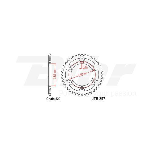 Jt 897 Couronne En Acier Avec 47 Dents on Productcaster.