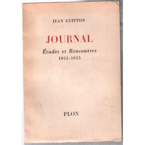 Journal: Études Et Rencontres 1952-1955 on Productcaster.