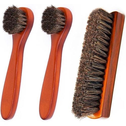 Lot De 3 Brosses À Chaussures En Crin De Cheval Pour Bottes, Chauss... on Productcaster.