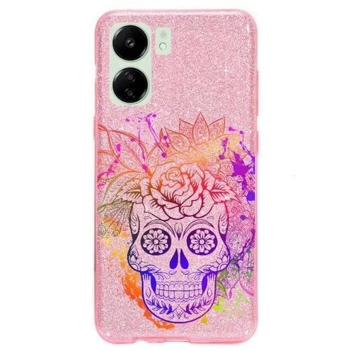 Coque Pour Redmi 13c Et Poco C65 Paillettes Rose Mort Mexicaine Arc on Productcaster.