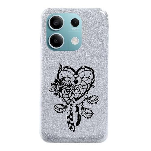 Coque Pour Redmi Note 13 Pro 5g Paillettes Argent Dreamcatcher Et C... on Productcaster.