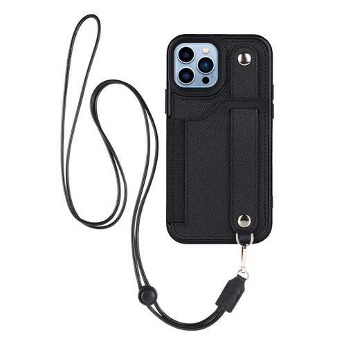 Étui En Cuir Avec Lanière De Poignet Pour Iphone Pour Modèles 13 12... on Productcaster.