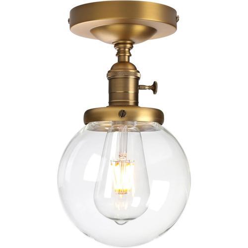 Edison E27 Plafonnier Antique Globe Boule Verre Abat-jour Lampe Rét... on Productcaster.