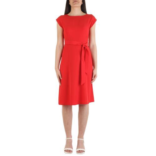 Robe Midi Sandro Ferrone Avec Ceinture Rouge on Productcaster.