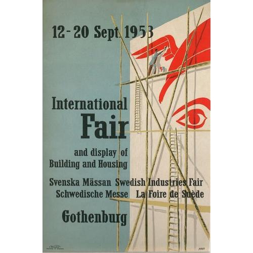 Affiche Foire De Suède Gothenburg 1953 on Productcaster.