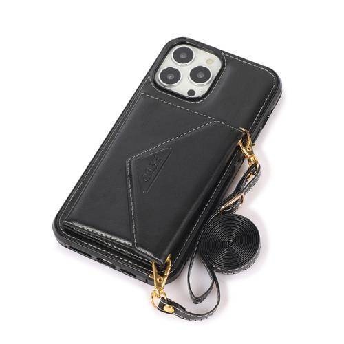 Coque Portefeuille En Cuir Avec Lanière Pour Iphone Compatible Modè... on Productcaster.